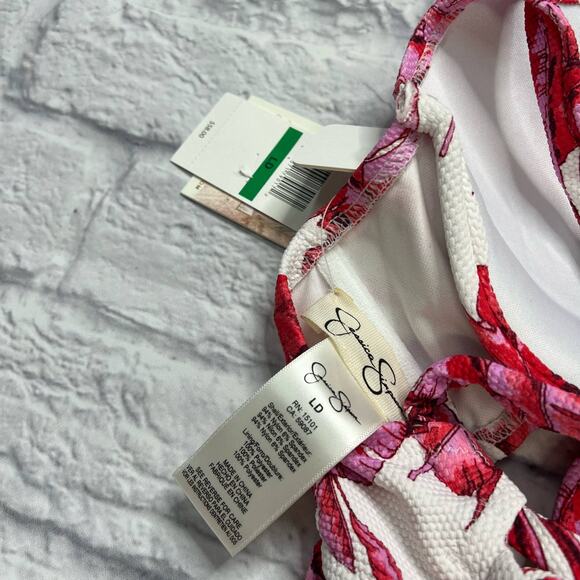 Jessica Simpson Paradiso Palm Twist Front Underwire Bikini Top Size Large D New - Picture 5 of 5